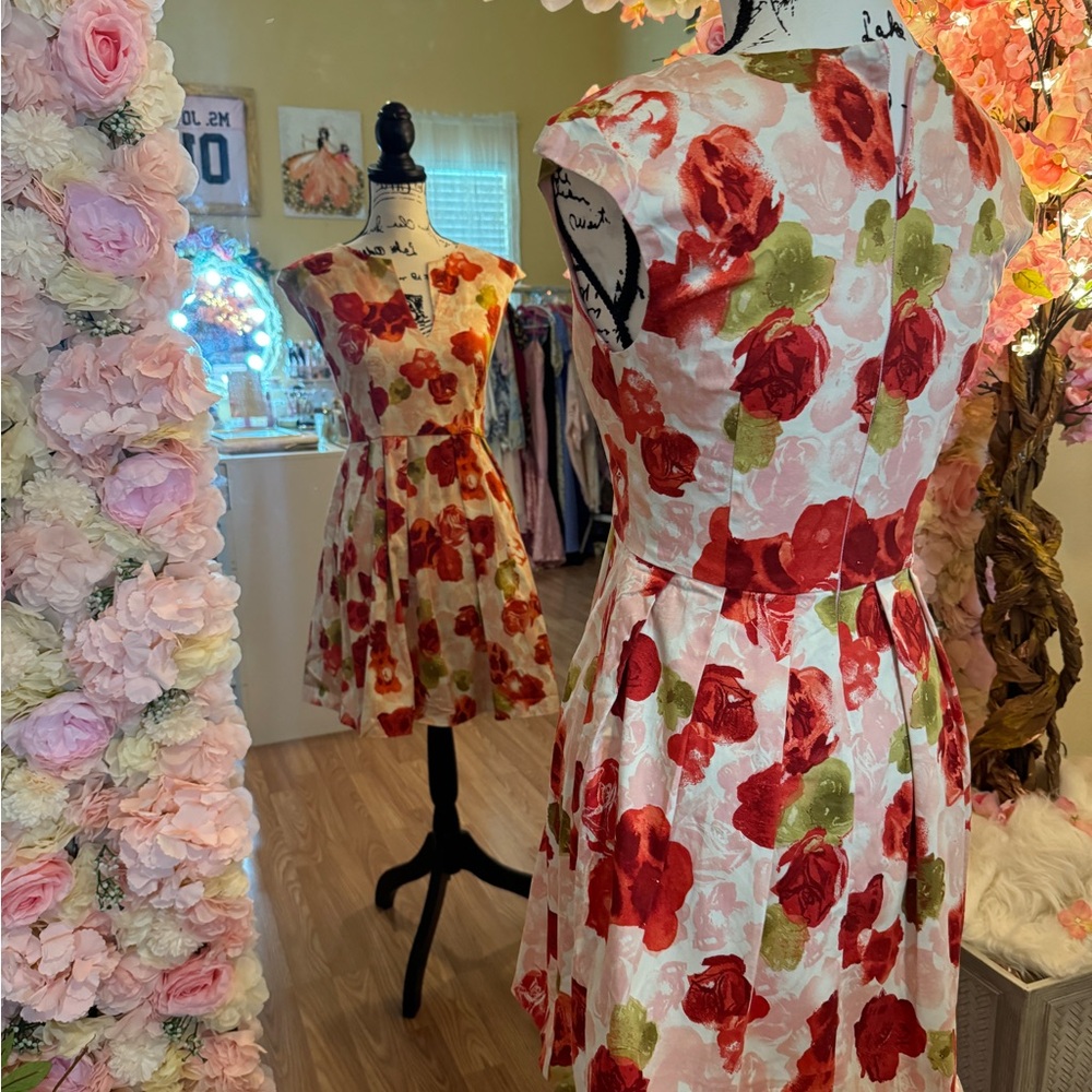 Flower printed dress